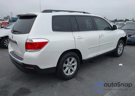 2013 Toyota Highlander Se V6 from USA, damaged, VIN 5TDZK3EH0DS098502